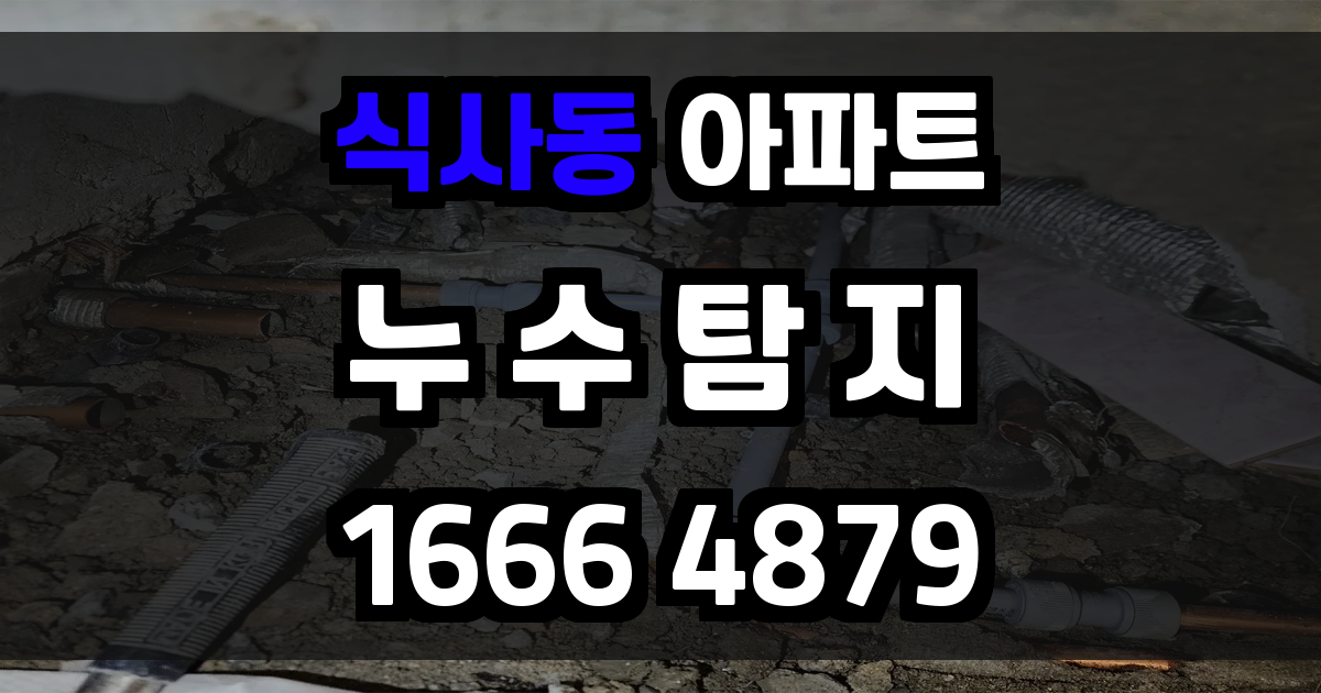 식사동 아파트 누수