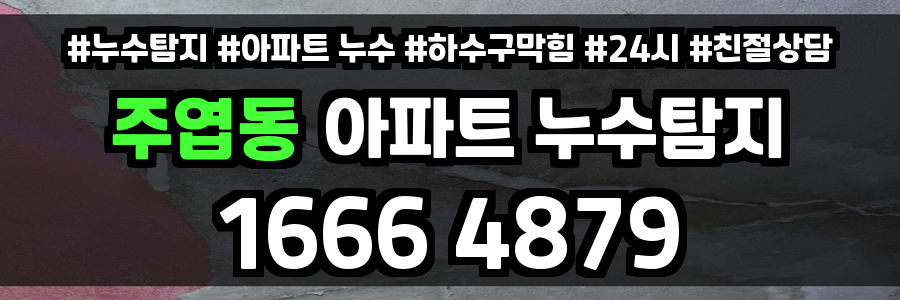 주엽동 아파트 누수