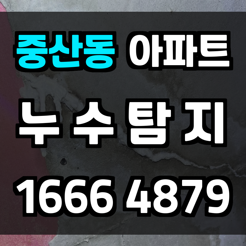 중산동 아파트 누수탐지 세대별 정확한 원인 분석 전문 서비스