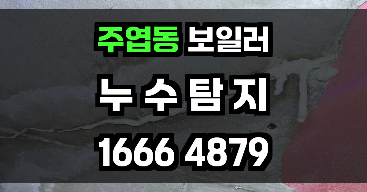 주엽동 보일러 누수