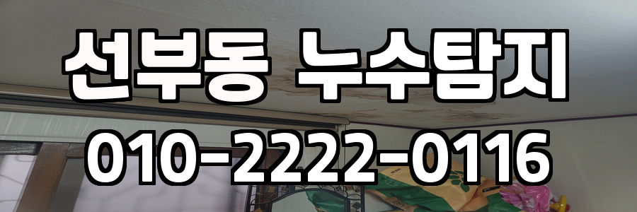 선부동 누수탐지 비용