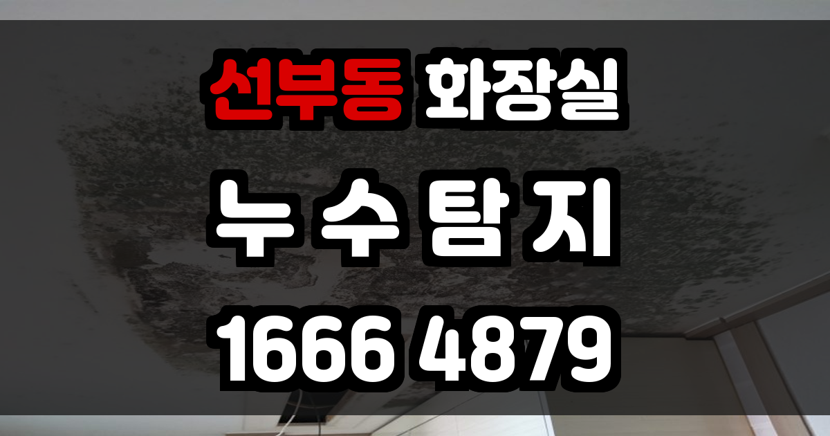 선부동 화장실 누수