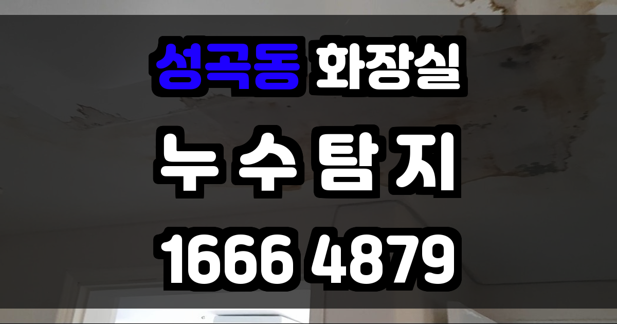 성곡동 화장실 누수