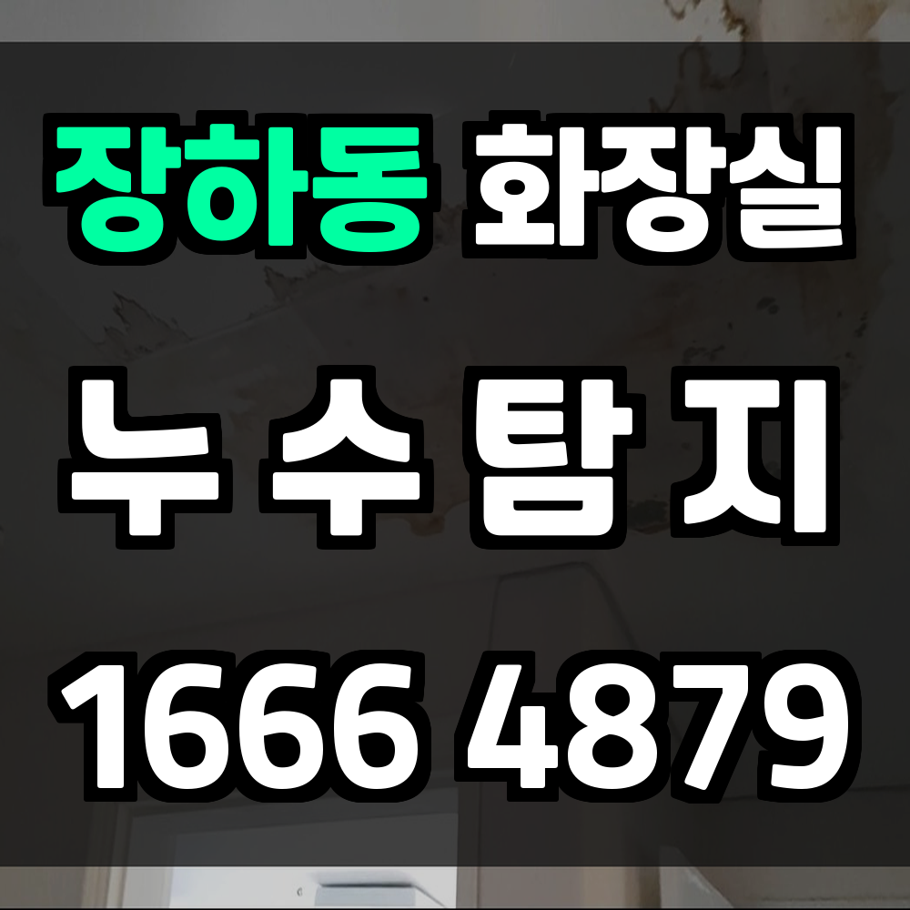 장하동 화장실 누수탐지 원인부터 해결까지 한 번에
