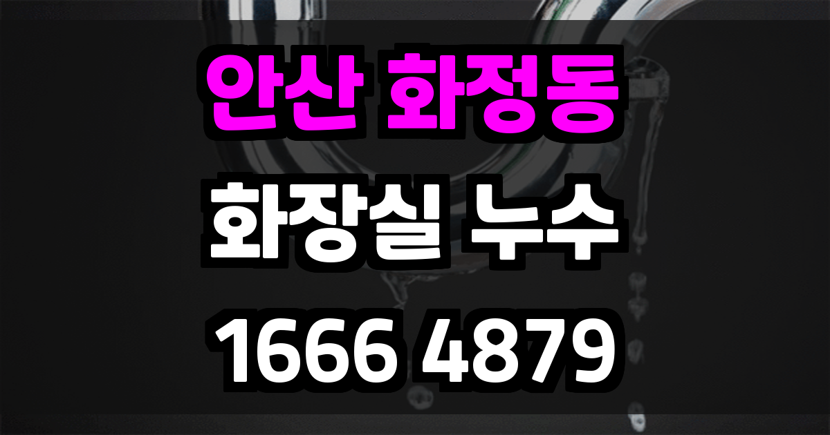 안산 화정동 화장실 누수