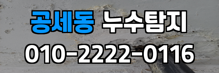공세동 누수탐지 비용