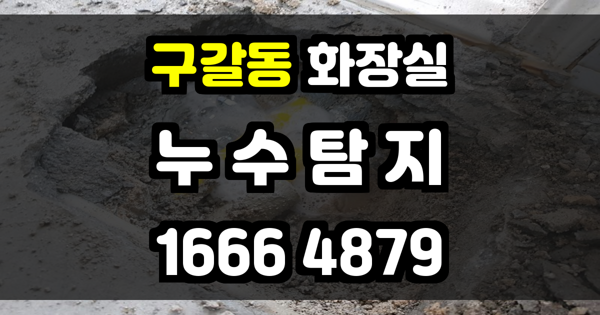 구갈동 화장실 누수