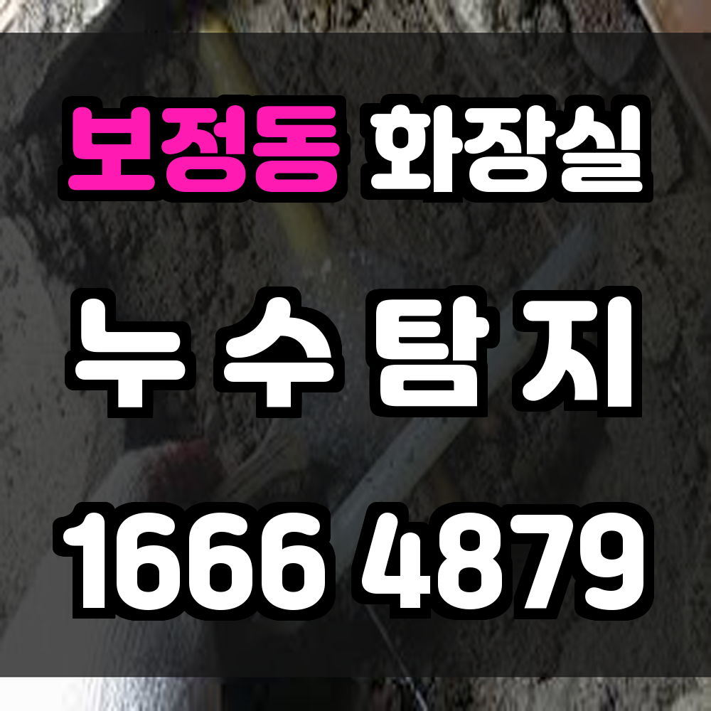 보정동 화장실 누수탐지 조기 진단과 철저한 대응 필수