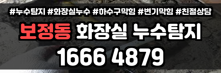 보정동 화장실 누수