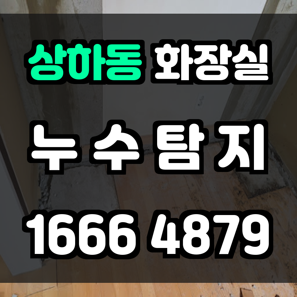 상하동 화장실 누수탐지 빠른 진단으로 주거 환경 보호