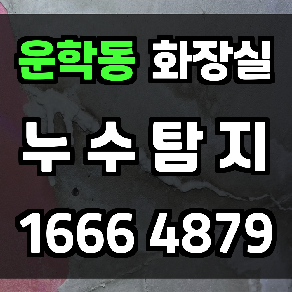 운학동 화장실 누수탐지 피해를 최소화하는 정확한 진단