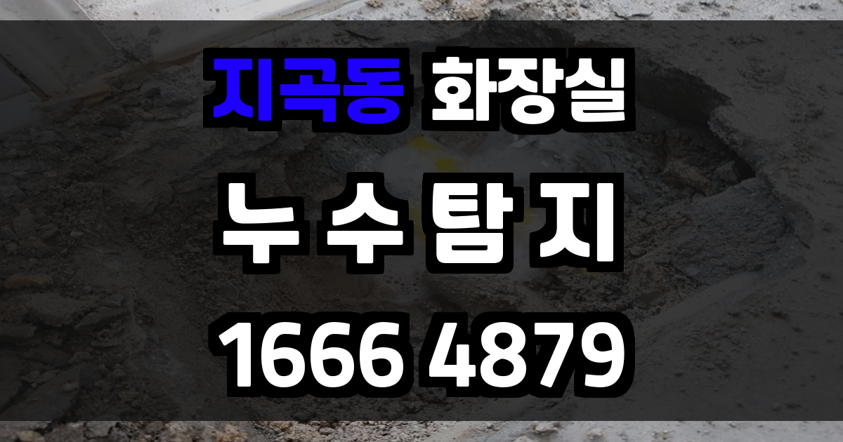 지곡동 화장실 누수