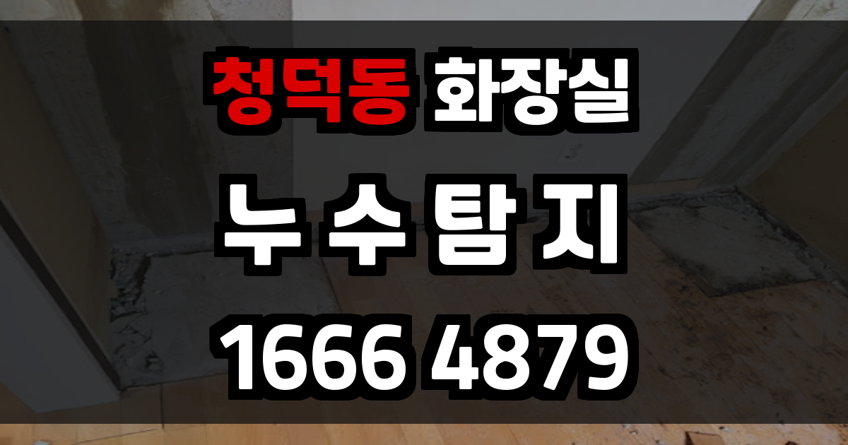 청덕동 화장실 누수