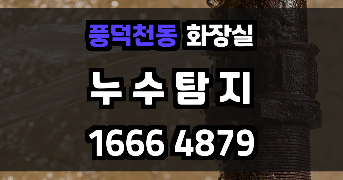 풍덕천동 화장실 누수