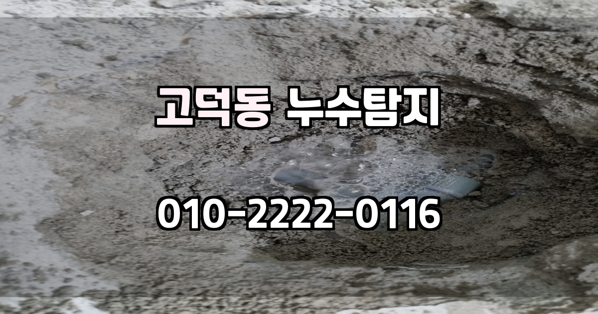 고덕동 누수탐지