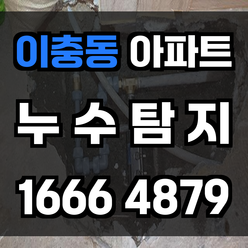 이충동 아파트 누수탐지 구조물 손상 없이 빠르게 누수 원인 진단