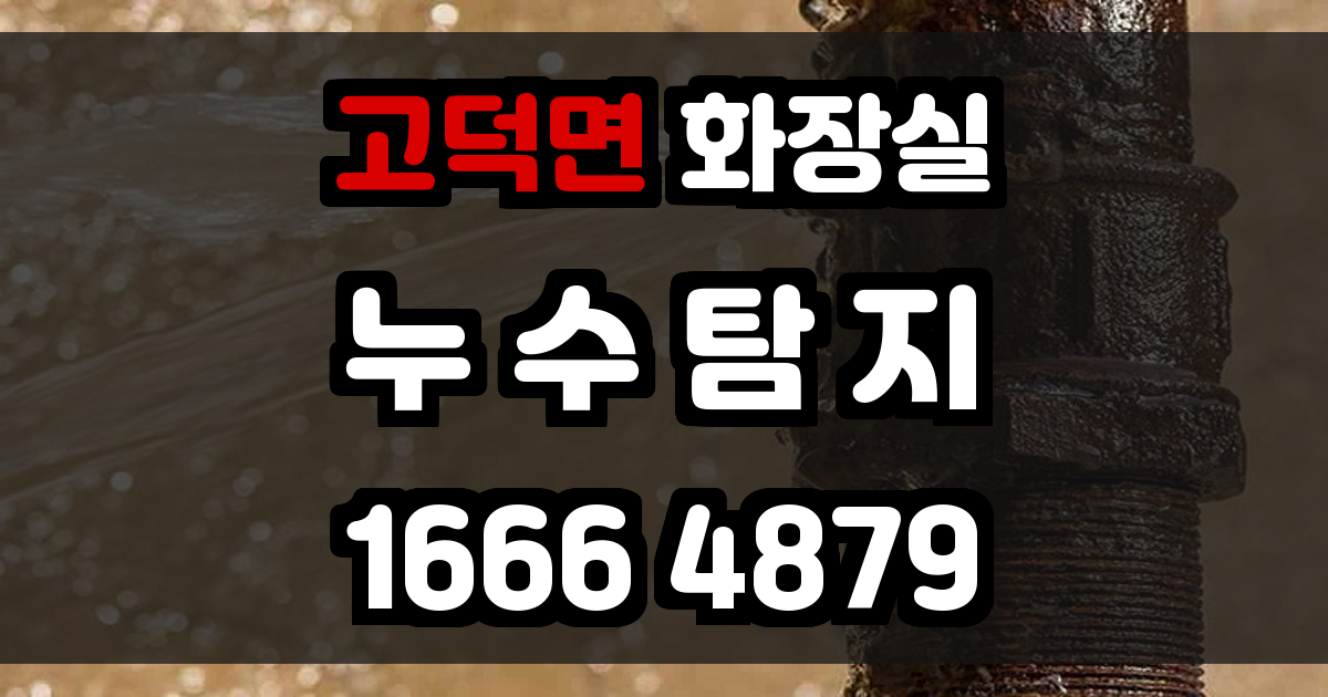 고덕면 화장실 누수