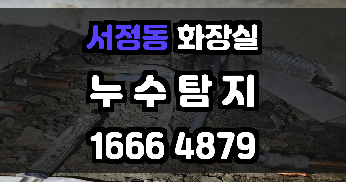 서정동 화장실 누수