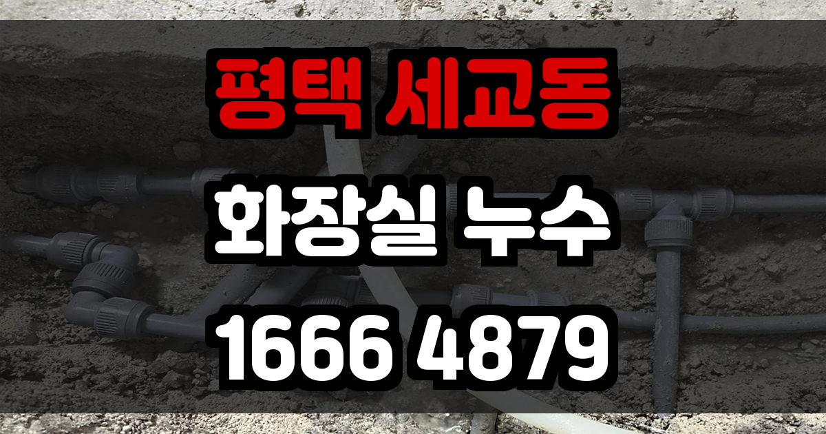평택 세교동 화장실 누수