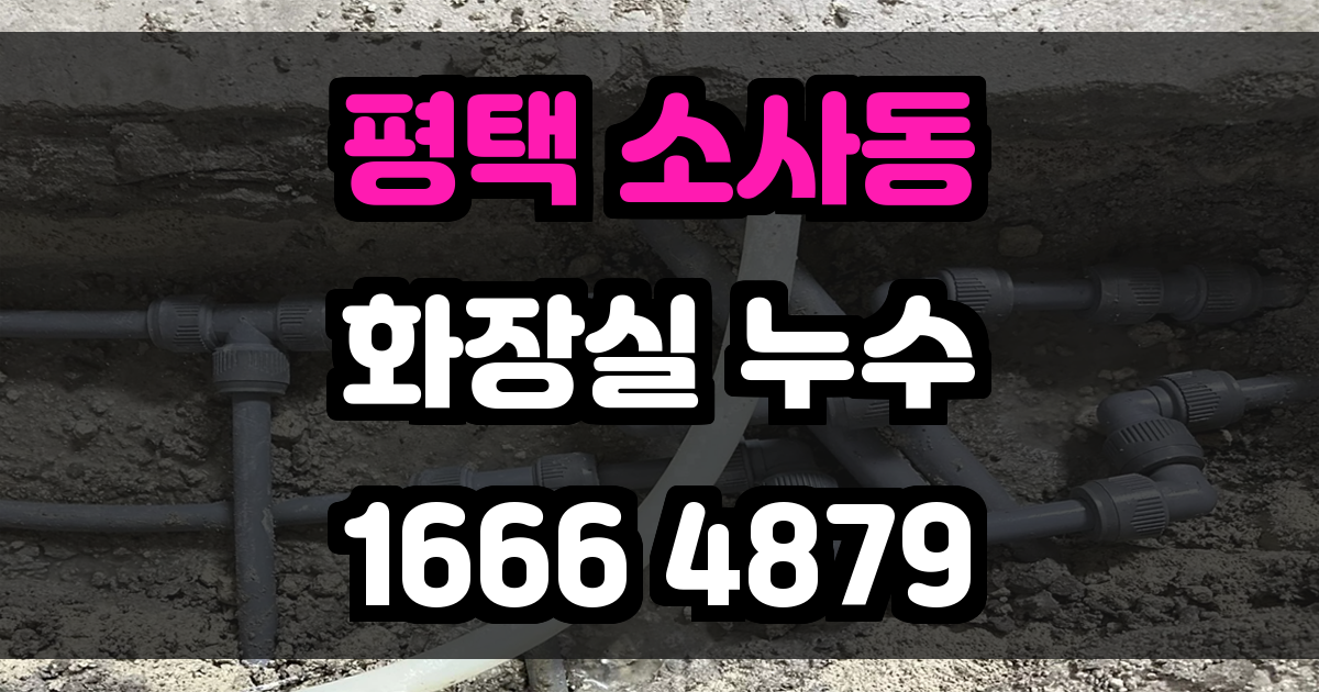 평택 소사동 화장실 누수
