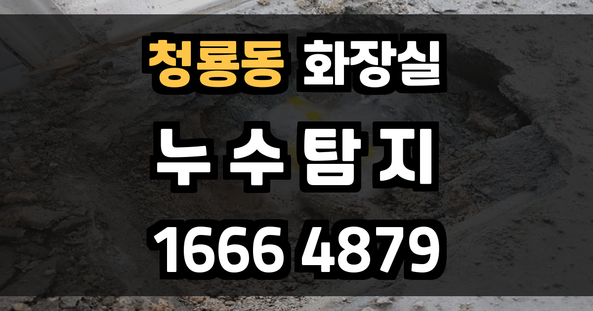 청룡동 화장실 누수