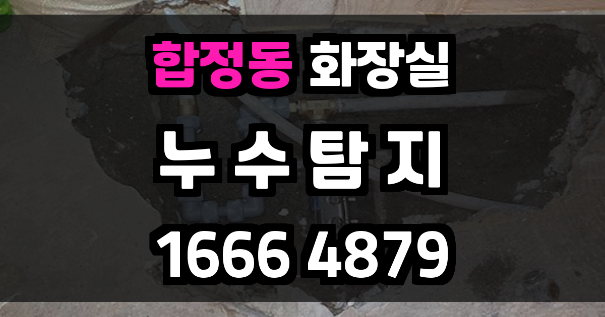 합정동 화장실 누수