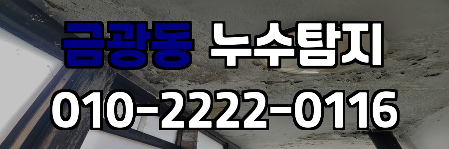 금광동 누수탐지 비용