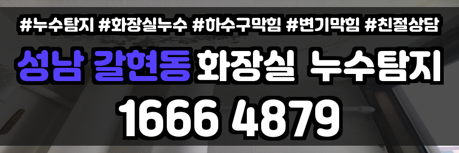 성남 갈현동 화장실 누수