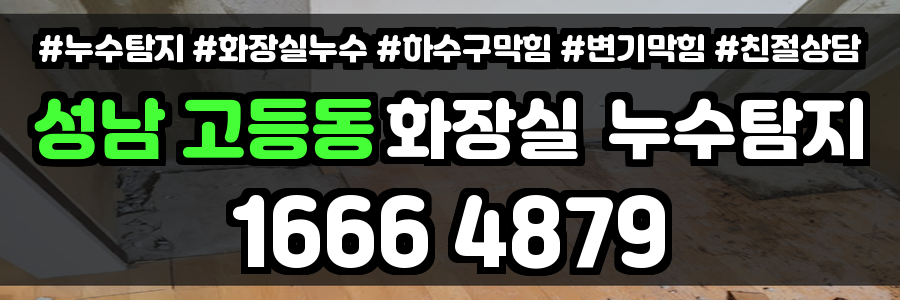 성남 고등동 화장실 누수