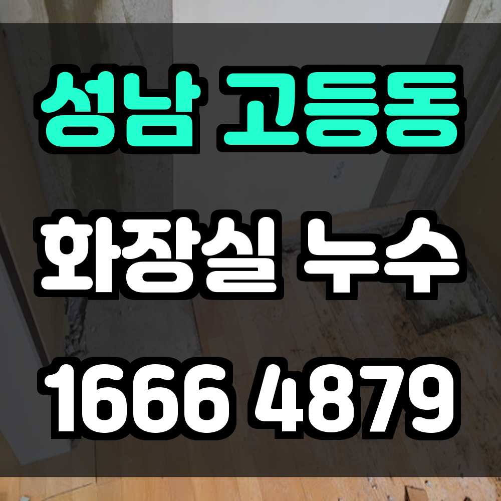 성남 고등동 화장실 누수