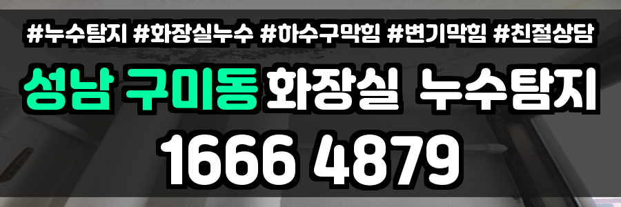 성남 구미동 화장실 누수