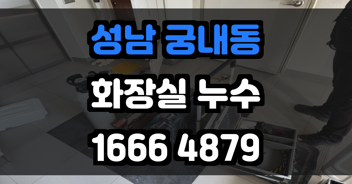 성남 궁내동 화장실 누수