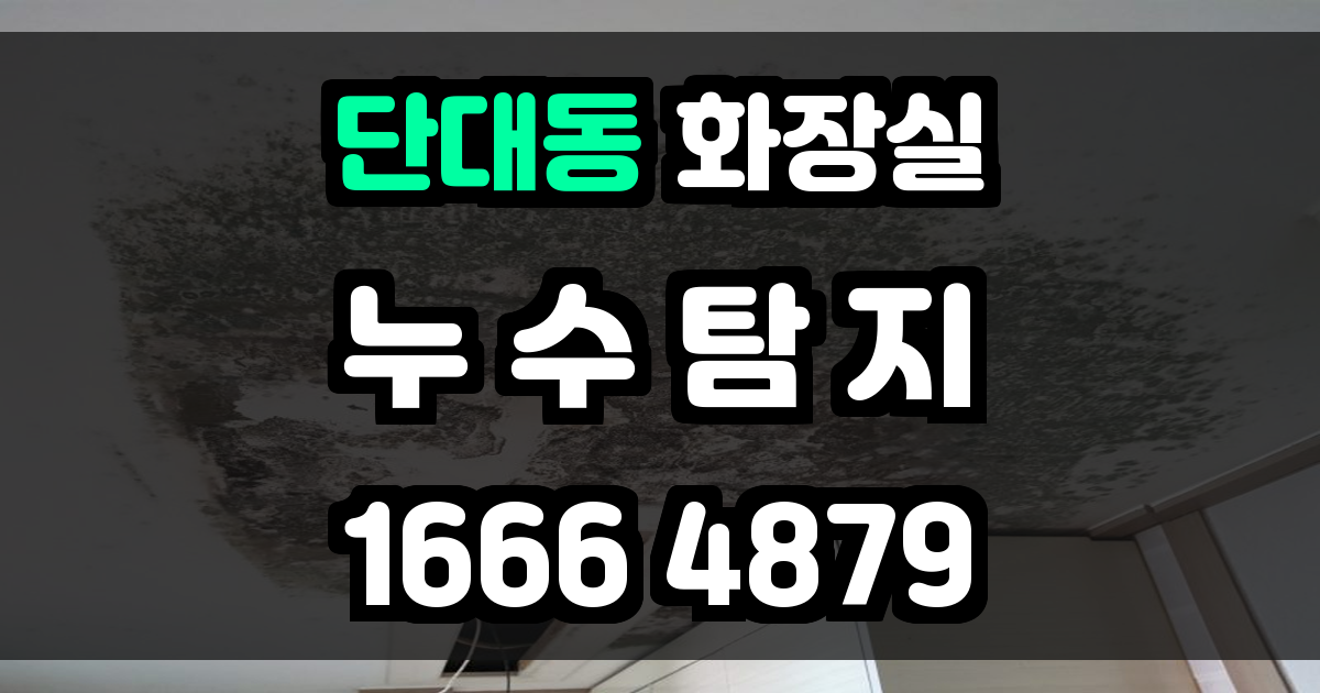 단대동 화장실 누수