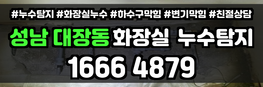 성남 대장동 화장실 누수