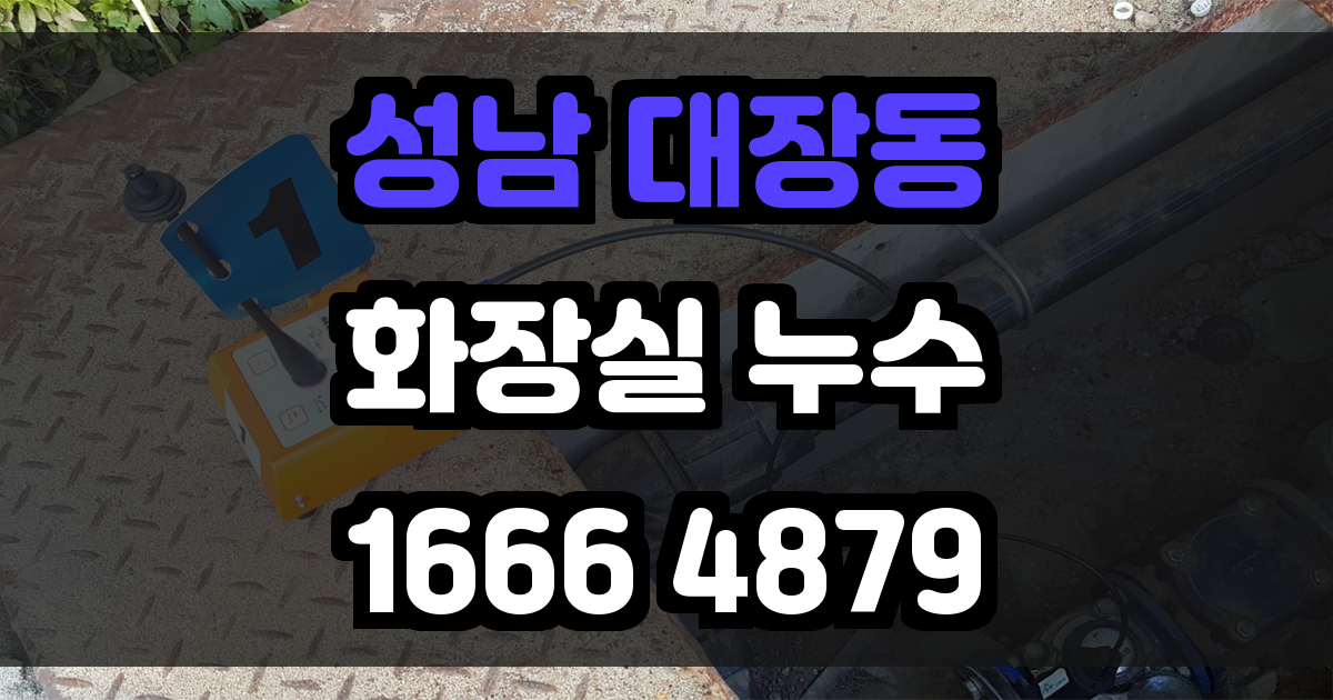 성남 대장동 화장실 누수