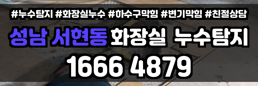 성남 서현동 화장실 누수