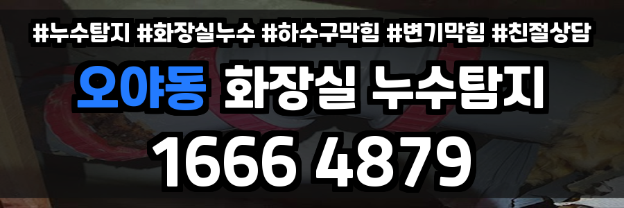 오야동 화장실 누수