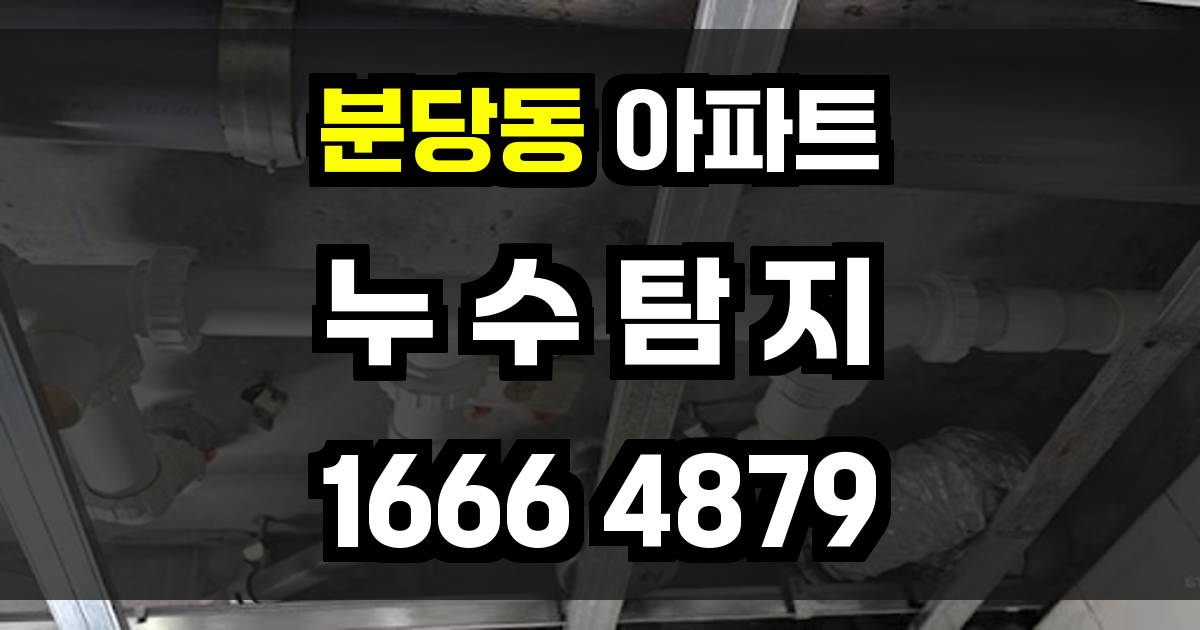 분당동 아파트 누수