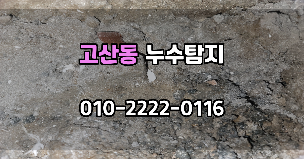 고산동 누수탐지