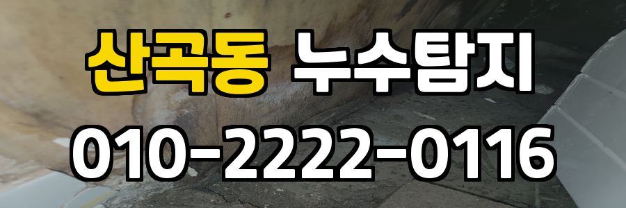 산곡동 누수탐지 비용