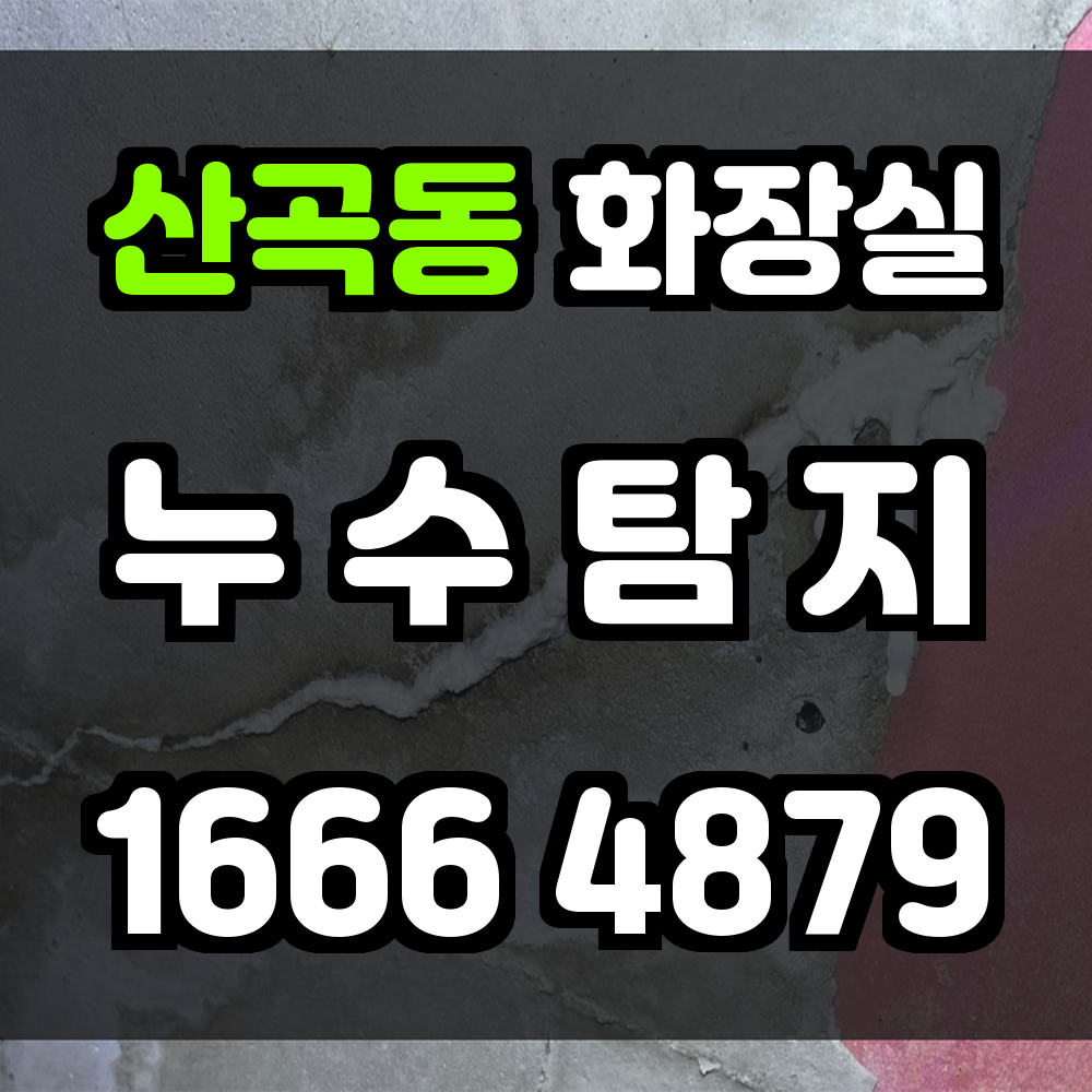산곡동 화장실 누수