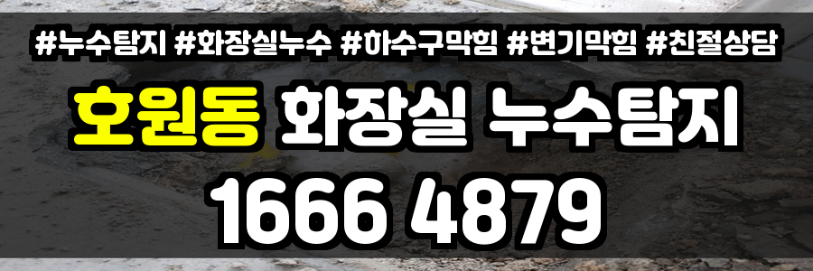 호원동 화장실 누수