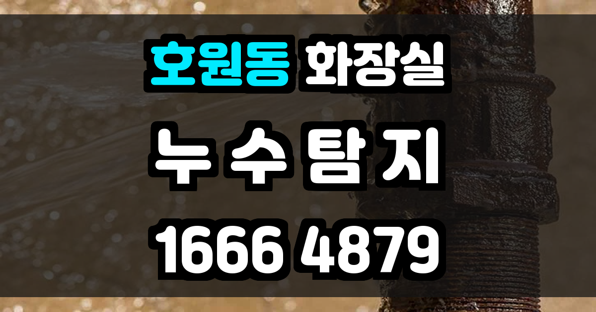 호원동 화장실 누수