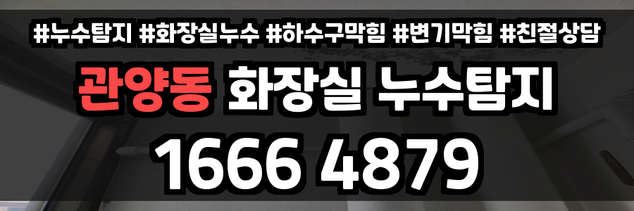 관양동 화장실 누수