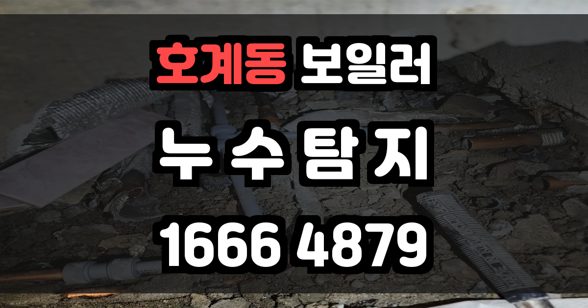 호계동 보일러 누수