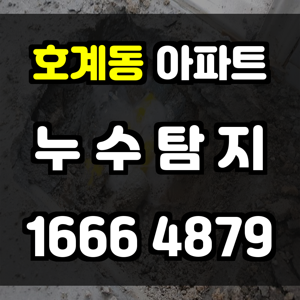 호계동 아파트 누수
