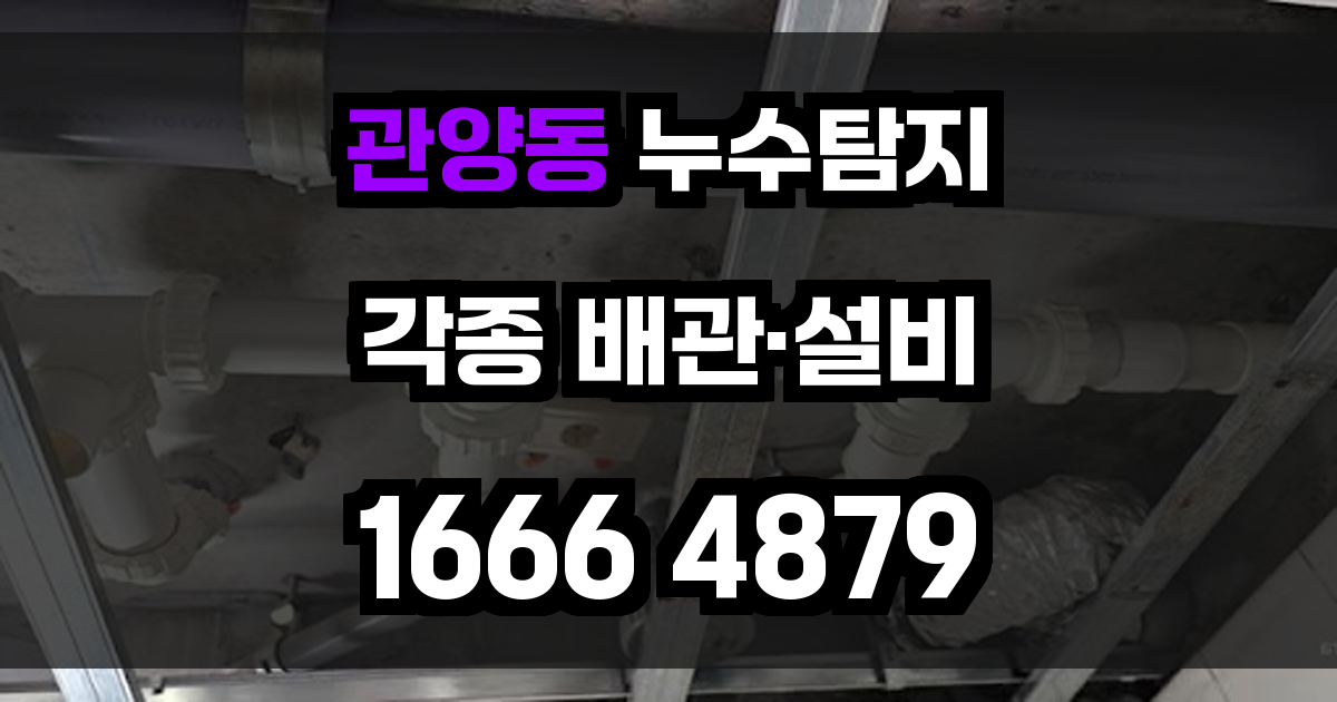 관양동 누수탐지
