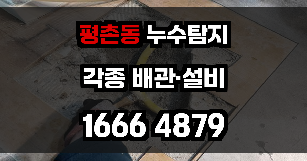 평촌동 누수탐지