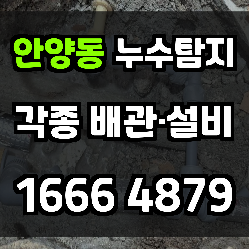 안양동 누수탐지 신속 정확하게 해결해드립니다