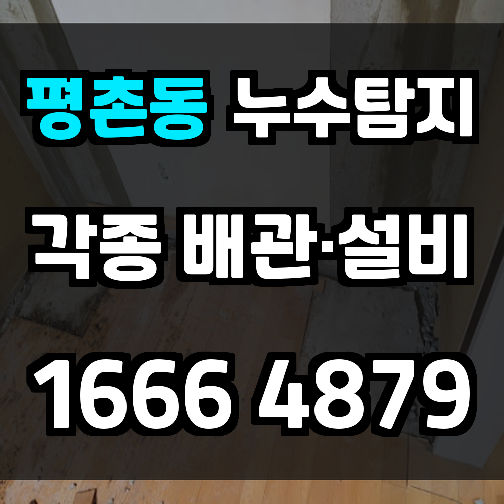 평촌동 누수탐지 정밀한 진단과 신속한 복구 제공